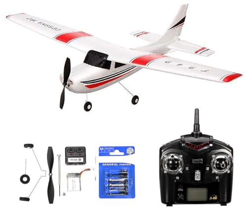 efaso WLToys F949S 3-Kanal 2,4 GHz RC Flugzeug Cessna-182 Robustes EPO-Material, komplett RTF mit Batterien für Fernsteuerung