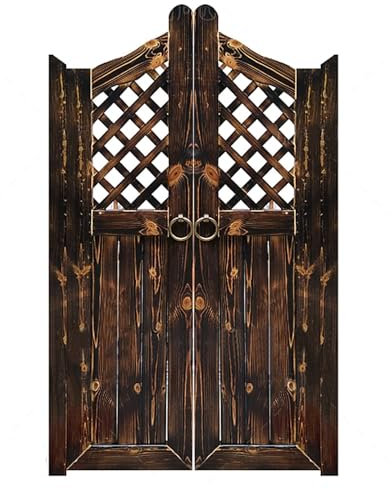 QIANMEI schwingtür Innen Innen-Massivholz-Saloon-Schwenktürscharniere Mit Automatischer Schließfunktion, Küche, Restaurant, Terrasse, Veranda, Trennwand, Karbonisiertes Zauntor, Size : 70x9