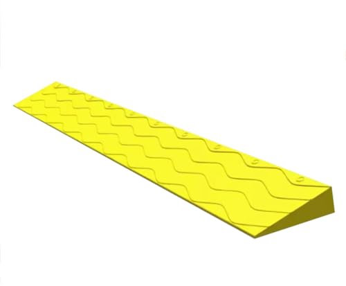Rampas de umbral for portales,rampas for sillas de ruedas for portales interiores, varios tamaños y alturas/colores for portales baños supermercados entradas de garajes(Yellow,100*7*1.5cm)