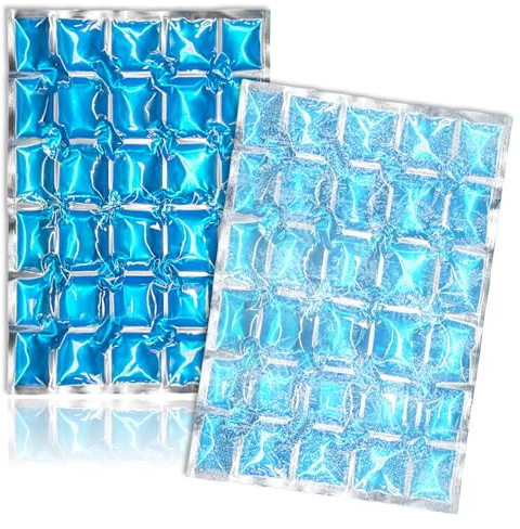 COM-FOUR® 2X Flexible Ice Pack - Cooling Compress with 25 Cooling Cells - Cooling Pack for Household, Camping and Leisure (XL - 2 Pieces)