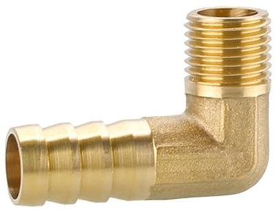 MOUMOUTEN G1/4 tum mässing slangkoppling 90 grader armbåge 12 mm