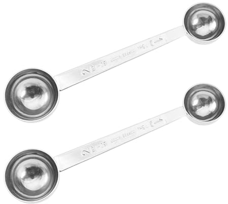 2 Piezas Medición De Doble Cabeza, Cuchara De Medición De Acero Inoxidable, Con Cuchara De Medición De Escala, Dispensador De Proteínas En Polvo, Cuchara De Café En Polvo, Accesorios De Tostado.