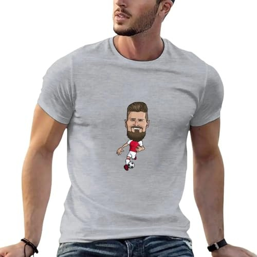Olivier Giroud T-Shirt Sports Fans Mens Funny t Shirts Grey XXL