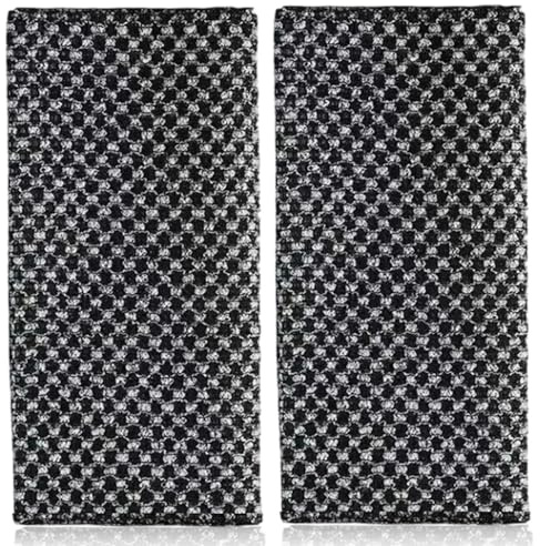 2 Stück Japanischer Exfoliating Waschlappen Set, SetRückenschrubber Rückenbürste, Peelinghandschuh Rückenschrubber, Duschschwamm, Peeling Schwamm für Männer und Frauen (Schwarz)