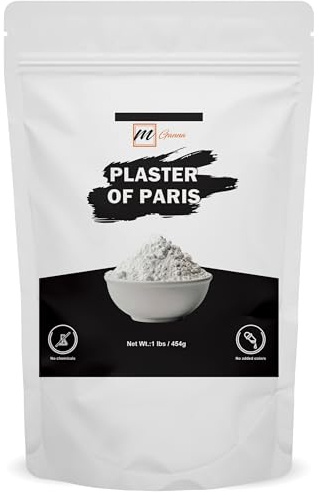 mGanna Plaster of Paris (POP) 454 g / 1 lbs – for Thermoherb Beauty Face Mask, Crafting and Mold-Making