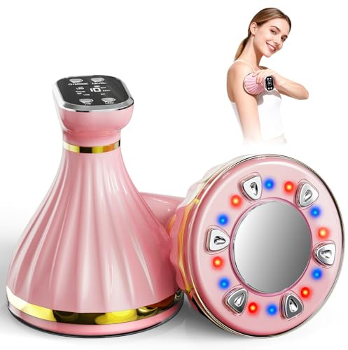 Appareil de cavitation 6 en 1, outil de massage anti-graisse, masseur manuel avec ultrasons RF, EMS, lumière rouge et bleue, fonctions de vibration, adapté au visage et au corps