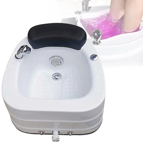 Portable Pedicure Foot Spa Bathtub - Acrylic Pedicure Chair and Foot Bath for Salon Use, Compact Design for Easy Wash and Relaxation