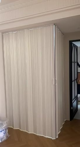 Concertina Skjutbar duschdörrhölje, vattentät hopfällbar design för badrum skafferi hall platsbesparande lösning