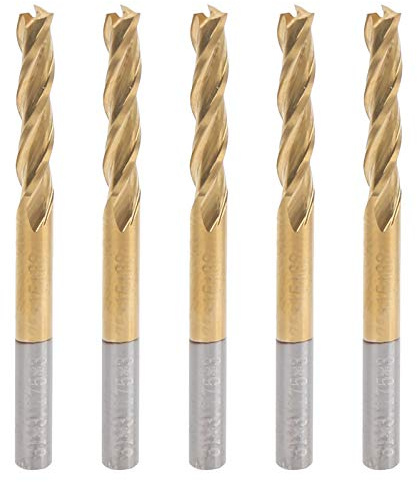 Fresa de extremo plano de 3 flautas Brocas de enrutador de acero de tungsteno chapadas en Ti de primera calidad para taladrar, fresar, cortar, grabar, madera dura, madera