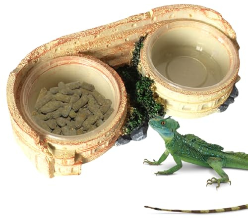 Reptilskål Matare Och Dryckes Bassäng | Ödla Vattenskål Dekoration För Akvarium Habitat För Små Sköldpaddor Och Ödlor Hamstrar Leopardgecko Och Pogona
