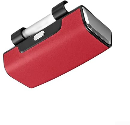 Auto Brillenetui, Brillenclip Aufbewahrungsbox für Auto Sonnenblende, Sonnenbrillenhalter Multifunktionaler Organizer (Rot)