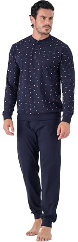 Navigare Pigiama da Uomo in Cotone Art. 841979 Blu XXL