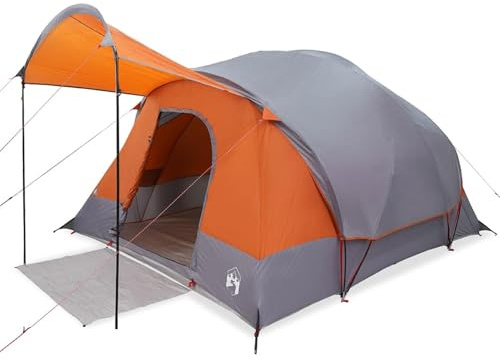 HOMELEN Tunnelzelt mit Dach blau aus TAFT 500x348x200 cm wasserdicht für Familien-Camping Garten-Partys Outdoor-Aktivitäten