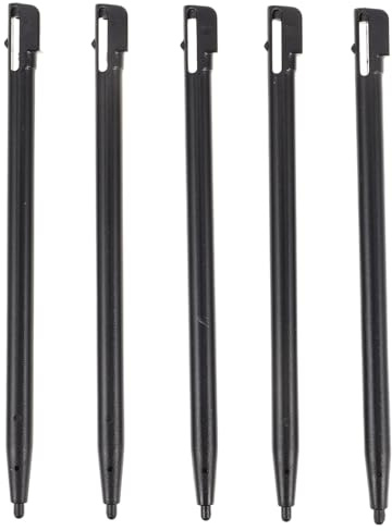 ULDIGI 5pcs Black Fine Tip Touch Screen Stylus Pen Set for Tablets and Smartphones, Small Replacement Ballpoint Pens for Writing, Drawing, and Note-taking with Precise Capacitive Tip