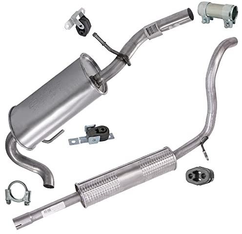 BESTPRICE ATP Auspuff Schalldämpfer Set 1x Endschalldämpfer, 1x | Kompatibel mit: SEAT AROSA, VW LUPO I