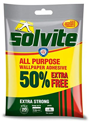 STX_368848 Solvite All Purpose Wallpaper Adhesive 5 Roll + 50% Extra Free (1082578)