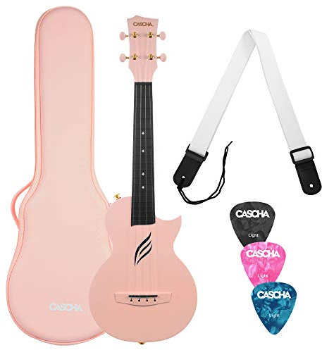 CASCHA HH 2288 Carbon Konzert Pink Ukulelenset