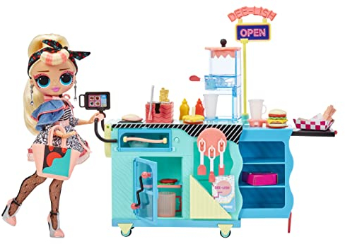 L.O.L. Surprise! OMG To-Go Diner Spielset mit 45+ Überraschungen - Inklusive Farbwechseln und exklusiver Modepuppe Miss Sundae - Für Sammler & Kinder ab 4 Jahren