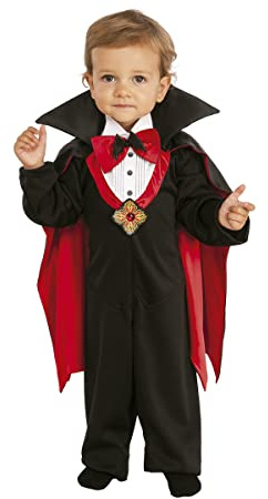 Rubies Costume Dracula per bambini, Abito con papillon rosso e mantello con alza-collo, Costumi halloween bambino, neonato, carnevale e compleanni