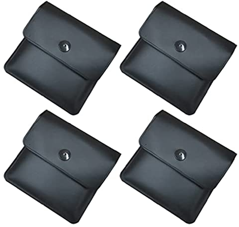 Portacenere, Portacenere Borsa, Posacenere Portatili, Posacenere Portatile Tascabili, Ignifugo Inodore Tasca, per Attività all'aperto in Viaggio, 4 Pezzi (Nero)