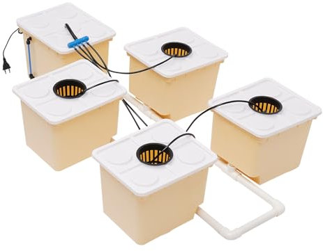 Futchoy 5Pcs Hydroponischen System Hydroponics Grow System mit Deckeln DWC Hydroponisches Anbausystem Kit Eine Kapazität von 11L Haben