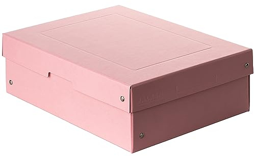 Original Falken PureBox Pastell. Made in Germany. 100 mm hoch DIN A4 pink. Aufbewahrungsbox mit Deckel aus stabilem Karton Vegan Geschenkbox Transportbox Schachtel Allzweckbox | Made in Germany Aufbewahrungsbox mit Deckel Blauer Engel Vegan Geschenkbox Transportbox Schachtel Allzweckbox