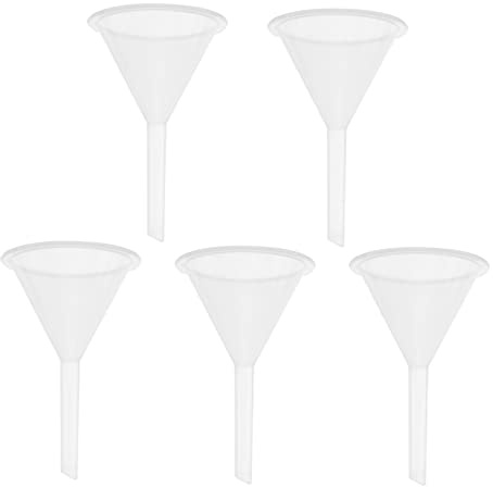 HEMOTON 5 Piezas Embudo De Plástico Transparente Multiusos De Embudo Filtro De Plástico Para Laboratorio