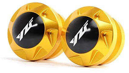 XBMTN Startpflöcke Motorrad CNC Schwinge Spulen Slider Stand Schrauben Für Yamaha YZF R1 R3 R6 R25 R125 YZFR1 YZFR6 2016-2019 2020 (Farbe : 1 Pair Gold, Größe : Normal)