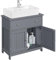 Yaheetech Mueble Baño Bajo Lavabo con Pie Armario para Lavabo con Cajón y Estante para Cuarto Baño 60x30x60cm Gris