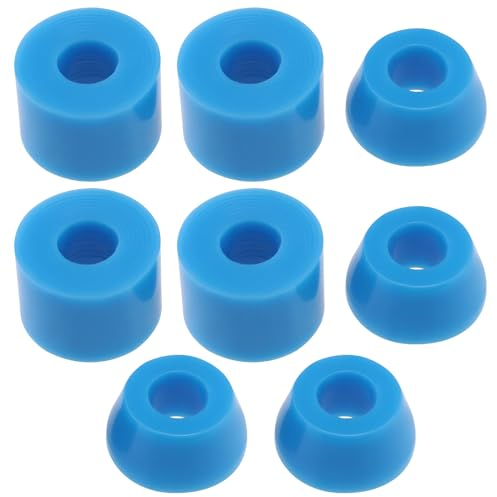 YINETTECH 2 Sätze Long Board Truck Bushings 92A Skateboard Bushings Shock Absorber Suitable for Skate Trucks Four-Wheel Skateboards Blau