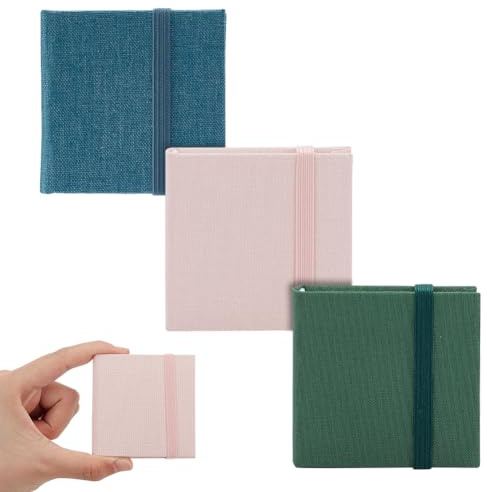 PLIGREAT 3 Pcs Mini Aquarell Skizzenbuch 6x6 cm 300g Portable Square Pure Color Kleine Aquarell Skizzenbuch 60 Seiten Aquarell texturiert Zeichnung Papiere Reise Skizzenbuch Kunst Skizzenbuch