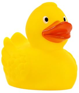 Ente gelb-orange - unifarbene Enten - Quietscheente - Badeente - ca. 8 cm gross