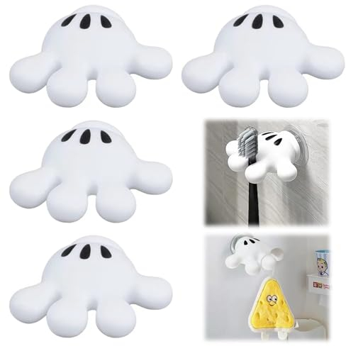 Zahnbürstenhalter，Suuwwn 4 Stück Elektrische Zahnbürstenhalter ohne Bohren Selbstklebend Zahnbürsten Halter Aufsteckbürsten Halter Zahnbürste Halterung Zahnbürstenkopf Halter für Badezimmer