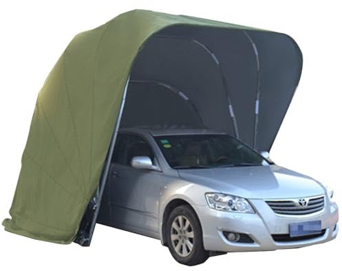 vhdurike Puerto para Coche de Alta Resistencia, Puerto para Coche retráctil hidráulico, Dosel para cochera Plegable retráctil, Refugio para Garaje de Coche para Exteriores,19.6 * 8.2 * 8.2ft