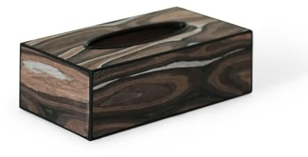 Kosmetiktücher Box Leichte Luxus-Taschentuchbox mit Holzstruktur, Schlafzimmer, einfache Taschentuchbox, Ornamente, Wohnzimmer, Esszimmer, Serviettenbox für Esszimmer Badezimmer Schlafzimmer