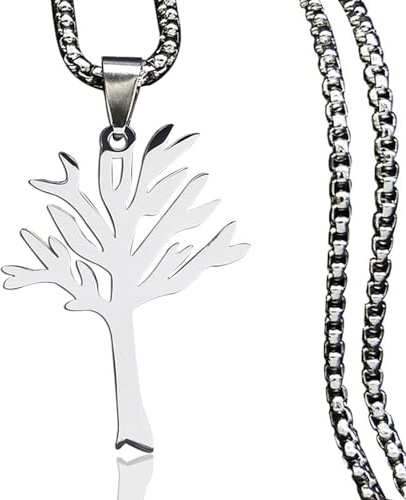 Wryhaul Collier Arbre sans Feuilles, Collier Arbre de Vie, collierpendentif Arbre sans Feuilles en Acier Inoxydable Pendentif Arbre de Vie collierpendentif Arbre Familial (1 pièces)