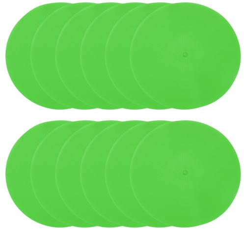 PATIKIL 12 Pcs Marcadores de Piso de 9 Pulgadas para Gimnasio Verde
