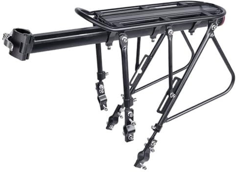 ZHAOQIN GepäCkträGer Schnellspanner Fahrradgepäckträger Universal Heckgepäckträger Ständer Fahrradkoffer Aluminiumlegierung Fahrradgepäckträger Regal Fahrrad GepäCkträGer(Half Quick Mount)