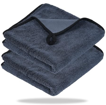 Leebey Ultra Wipes Trockentücher Trockentuch Dusche (40x60cm, 2 Stück) | Ultraweiches Mikrofasertuch für Duschkabine, Küche & Auto, Shiny Wipes, Fusselarm, extrem saugfähig, streifenfreie Reinigung