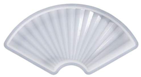 Bandejas individuales y moldes de silicona con forma de abanico multifunción fáciles de limpiar para decoración