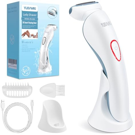 Rasoir intime pour femme, sans fil, humide et sec, 3 en 1, multifonction, pour les aisselles, les jambes et le maillot, rechargeable par USB