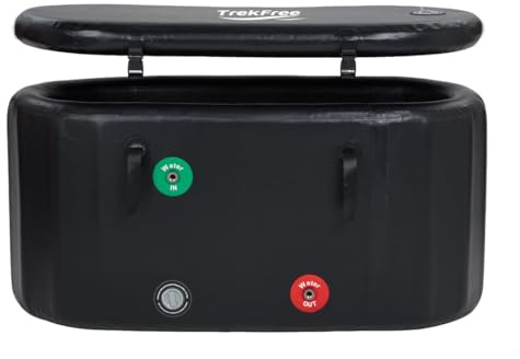 TrekFree 180-Gallon Oval Ice Bath Tub for Athletes – Portable Cold Immersion Tub with Cover, Suitable for Indoor & Outdoor Use,Insulated Inflatable Ice Bath Designed for Cold Plunges and Adult Bathing
