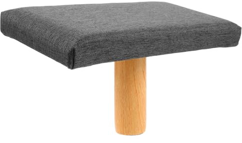 JOINPAYA Sgabello in Legno per Meditazione Sgabello da Preghiera con Cuscino Panca da Meditazione Portatile Sedile Grigio Stabile per Yoga e Stabilità