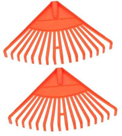 Yardenfun 2 Piezas Rastrillo Plástico para Césped y Jardín Púas Resistentes para Agujas de Pino y Hierba Ligero y Compacto para Limpieza Exteriores