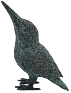 IDYL Bronze-Skulptur Eisvogel |8x5x10 cm |Bronze-Figur handgefertigt | Gartenskulptur - Wohnbereich-Dekoration | Hochwertiges Kunsthandwerk | Wetterfest