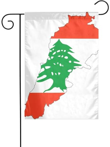 Drapeau du Liban imprimé carte 30,5 x 45,7 cm, drapeau vertical double face, drapeau décoratif intérieur extérieur drapeaux de jardin