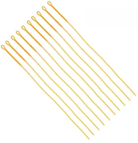 JoyousMall 10 piezas de nailon de alta resistencia para conectores trenzados para líneas de pesca con mosca, mangas de tubo ajustables para respaldo y cabezas, 16 cm, blanco/naranja