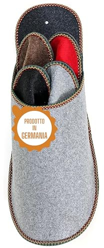 Pantoffelmann filt gästtofflor-set med filt-sula I 4 par vikbara filt-tofflor i olika storlekar och färger I toffelset med stor skor I gästtoffelset av hög kvalitet och robusthet
