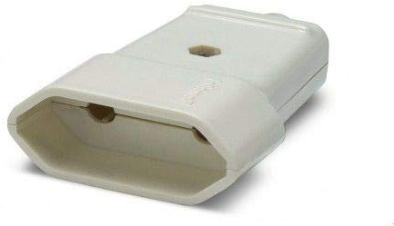 CABLEPELADO Clavija Enchufe Bipolar | Clavija Bipolar Recto | Sin TT | Contactos fabricados en latón niquelado | 10A | 250V | IP20 | Blanco | Hembra