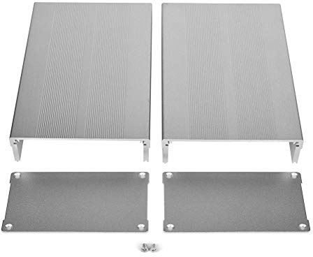 Aluminium Gehäuse Box, Installationsgehäuse PCB Instrumentenkoffer Gehäuse von Aluminiumgehäusen with Schallwandstärke 1,25-1,5 mm für elektronische Produkte Wärmeableitend, 55x106x160mm